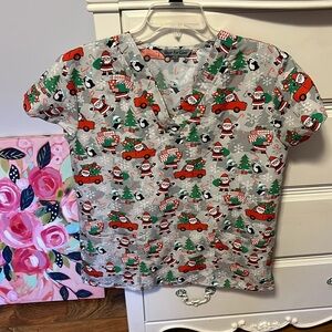 Christmas scrub top!